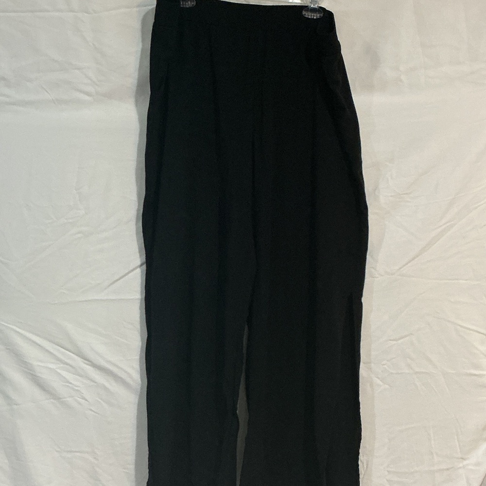 Chic Black Wide Leg Women's Pants